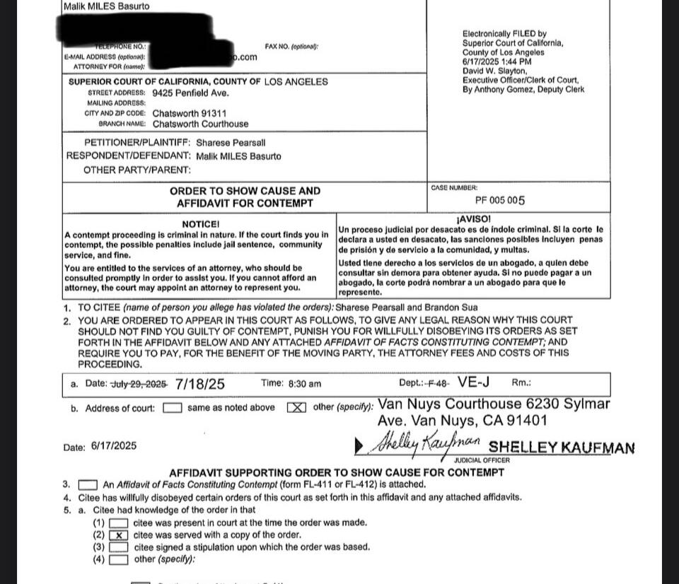 Baby Momma SHARESE PEARSALL and BRANDON SUA, SIMI VALLEY, CALIFORNIA